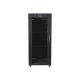 LANBERG FLOOR RACK CABINET 19" 27U 600X800 GLASS DOOR LCD BLACK FF01-6827-12BL (FLAT PACK)