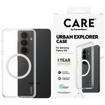CARE by PanzerGlass Urban Explorer Transparent Case w. White Qi for Samsung Galaxy S26 - transparent