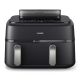8. Philips 5000 series NA551/00 fryer Double 9 l Autonomous 2750 W Hot air fryer Black, Silver