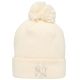 New Era Women’s Metallic Bobble Beanie New York Yankees Hat 60691357 Beige One Size