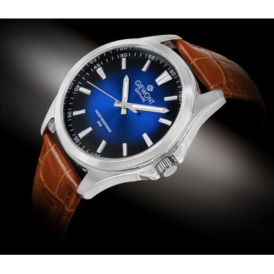 2. Giewont Elegance Sapphire Brown Blue Men's Watch GW5160-A7