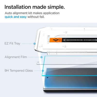 8. Spigen Glas.tR EZ Fit Tempered Glass for Samsung Galaxy S24 Ultra - 2 pcs.