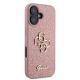 4. Guess Fixed Glitter Big 4G iPhone 16 Case - Pink