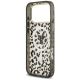 7. Guess IML Leopard Glitter Triangle Logo MagSafe Case for iPhone 17 Pro Max / 18 Pro Max - Black
