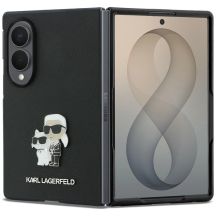 Karl Lagerfeld Saffiano Karl&Choupette Pin Case for Samsung Galaxy Z Fold 8 - Black