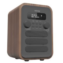 Denver DAB-48GREY Personal Digital Radio Gray, Wood