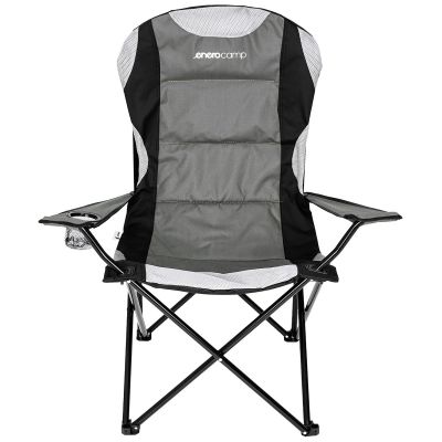10. LUX FOLDING CAMPING CHAIR 60X60X105CM GREY-BLACK