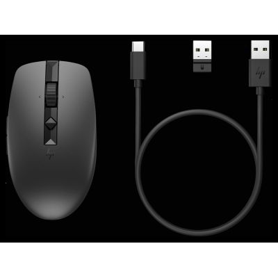 22. HP 710 Rechargeable Silent Mouse Black wireless with battery black 6E6F2AA