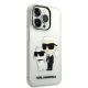 4. Karl Lagerfeld Glitter Karl&Choupette case for iPhone 14 Pro - transparent
