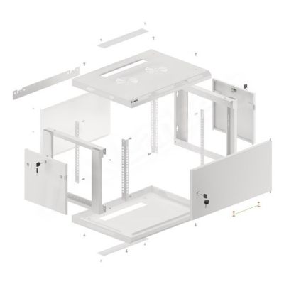 12. Lanberg WF01-6406-00S 6U Rack Wall Mounted Cabinet Gray