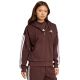 4. Women's adidas Essentials 3-Stripes Full-Zip Fleece Hoodie Brown JY3082