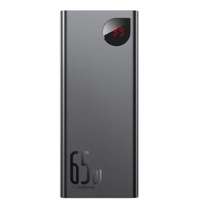 4. Baseus Adaman powerbank 2x USB / 1x USB Type C / 1x micro USB 20000mAh 65W Quick Charge 3.0 Power Delivery black (PPIMDA-D01)