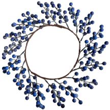 DECORATIVE WREATH MADE OF NAVY BLUE ROWNBERRY 30 CM