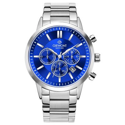 Men's Watch Giewont Chronograph Sapphire Silver Blue GW8510-B3
