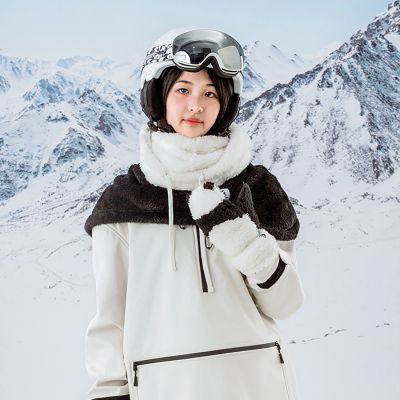 12. Qunature Panda Ski Balaclava for Kids/Adults Size M - Black/White