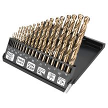 HSS-Co metal drill bits 1.0-10.0 mm, set of 19