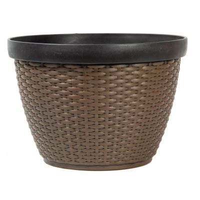 4. PLASTIC RATAN POT, DIA. 30.5 CM SASKA GARDEN