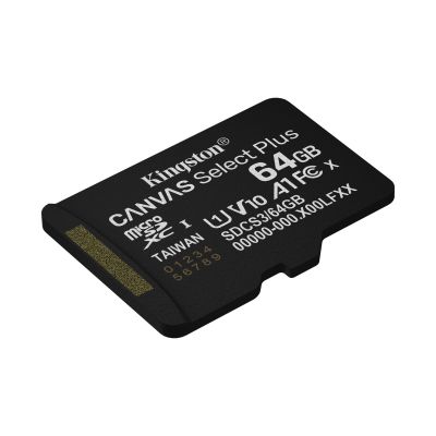 4. KINGSTON microSDXC 64GB Canvas Select Plus 3 + ADP