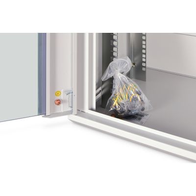 32. Digitus DYNAmic 19" 16U wall-mounted network cabinet 600x450, glass door, gray, undivided, assembled, 60kg