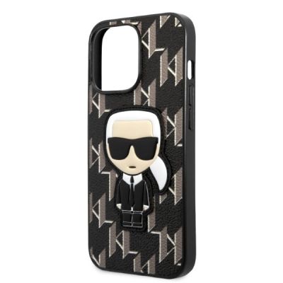 6. Karl Lagerfeld KLHCP13LPMNIKBK iPhone 13 Pro / 13 6.1" hardcase black/black Monogram Ikonik Patch
