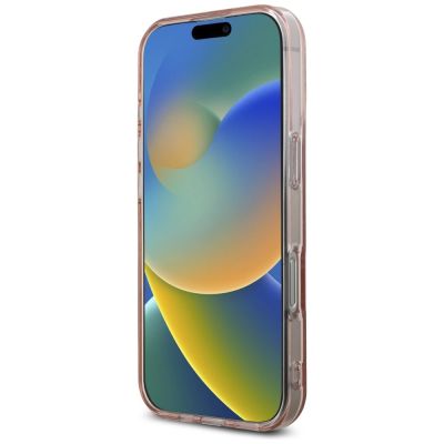 5. Karl Lagerfeld IML Rhinestones Logo iPhone 16 Pro Max Case - Pink