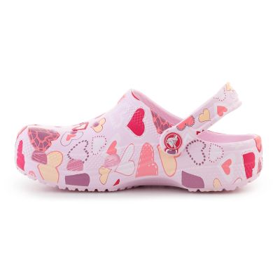 4. CROCS CLASSIC VDAY CLOG KIDS PINK MILK/HEARTS 209754-7CI