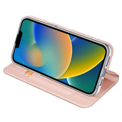 4. Dux Ducis Skin Pro Holster Flip Cover for iPhone 14 Plus pink