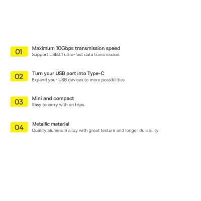 20. Baseus Ingenuity Series Mini Adapter USB 3.1 OTG to USB Type C Blue (ZJJQ000103)