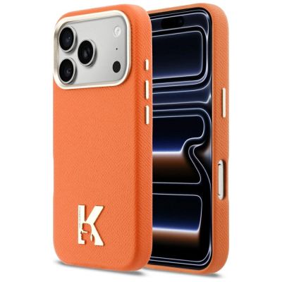 Karl Lagerfeld Karl Head Logo MagSafe Case for iPhone 17 Pro - Orange