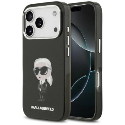 Karl Lagerfeld IML Aquarelle Karl & Logo MagSafe Case for iPhone 17 Pro - Black
