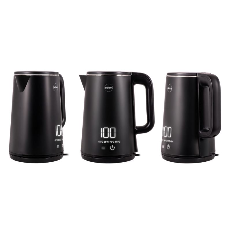 11. ELDOM CORDLESS KETTLE C515C 1.8 L 2000W BLACK 5 PROGRAMS 45, 55, 70, 85, 100°C, KEEP TEMPERATURE