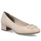 Women's leather pumps with low heels, beige, Rieker 43453-62