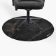 4. Arozzi Zona Round Floor Pad Black, Marble Color Microfiber, Rubber
