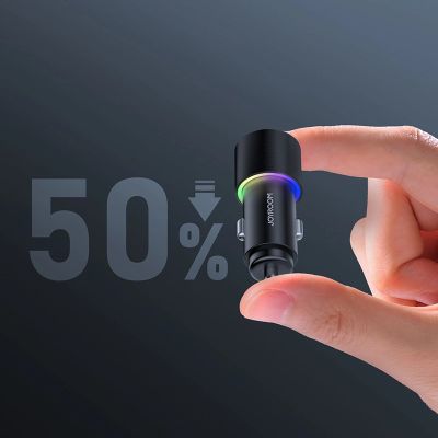 4. Joyroom car charger 2 x USB with backlight 24W black (JR-CL10)