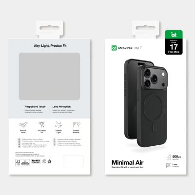 8. AmazingThing Minimal Air Case for iPhone 17 Pro Max Compatible with MagSafe - Black