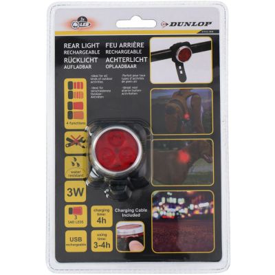 9. Dunlop 3LED SMD 2100593 Rear Bicycle Light