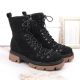 9. Vinceza W JAN255 black suede insulated boots