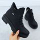 2. Women’s Black Leather Ankle Boots with Elastic Gussets, Rieker Y3163-00