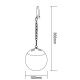 21. SOLAR LAMP PLASTIC HANGING BALL 20CM