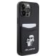 4. Karl Lagerfeld KLHCP15XSAPKCNPK iPhone 15 Pro Max 6.7" black/black hardcase Saffiano Cardslot KC Metal Pin