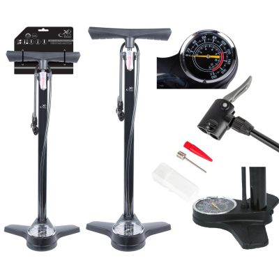 11. WORKSHOP/BICYCLE PUMP 180PSI (12BAR) WITH PRESSURE GAUGE XQMAX PRO