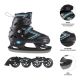 3. NILS EXTREME NH11912 A 2IN1 ROLLER SKATES BLACK-BLUE SIZE M (35-38) WITH REPLACEABLE HOCKEY BLADE