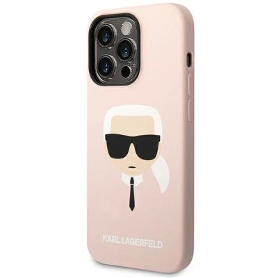 2. Karl Lagerfeld KLHCP14XSLKHLP iPhone 14 Pro Max 6.7 "hardcase pink / pink Silicone Karl`s Head