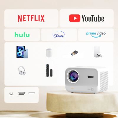 4. Yaber L2s LCD FullHD 1080p Multimedia Projector with JBL Speakers - White
