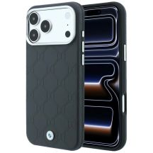 BMW Sign Deboss Quilted Metal Logo MagSafe Case for iPhone 18 Pro / 17 Pro - Dark Gray