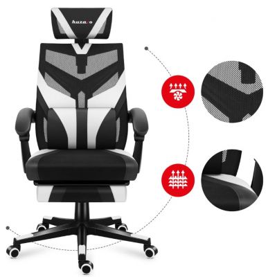 15. Huzaro Combat 5.0 White Gaming Chair