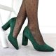 6. Sergio Leone Green Suede Pointed Toe Pumps PB216