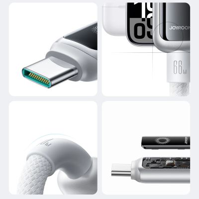 6. Joyroom S-A55 StarFlight 66W USB-A - USB-C Cable 1.2m - White