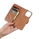 13. iCarer Wallet Case 2in1 Cover iPhone 14 Pro Max Leather Flip Cover Anti-RFID Brown (WMI14220728-BN)