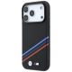 2. BMW M Quadrille Kevlar Print Tricolor Lines & Metal Logo MagSafe Case for iPhone 18 Pro Max / 17 Pro Max - Black